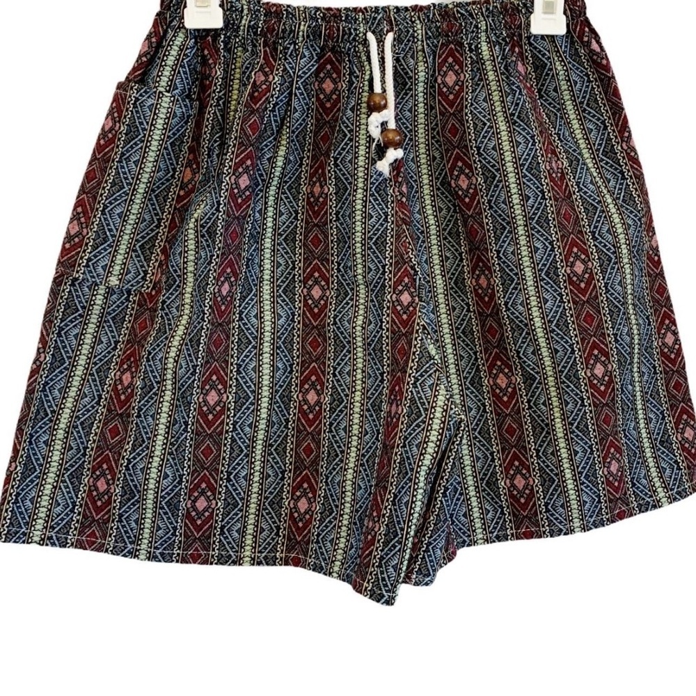 Vintage Boho Tribal Patterned High Rise Shorts